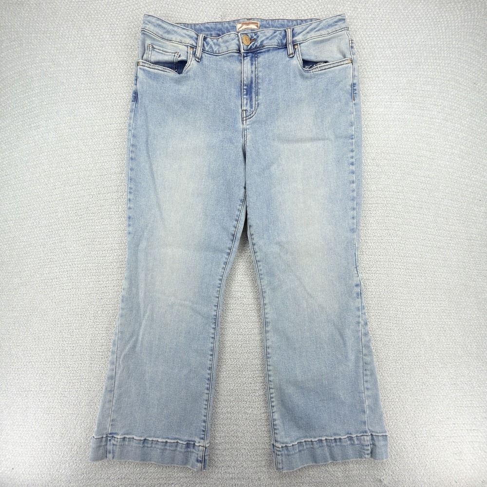 KUT From The Kloth Kelsey Jeans Womens 16 High Rise Ankle Flare Light Wash